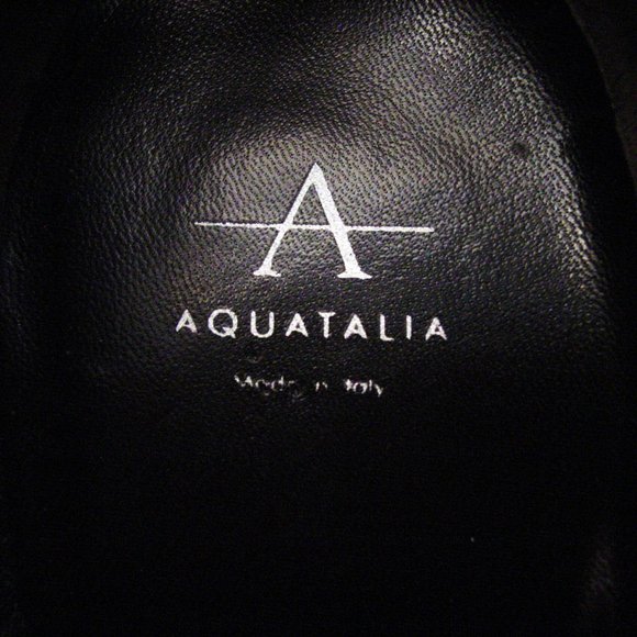 AQUATALIA Vianna $395 Weatherproof Olive Suede Platform Wedge Chukka Booties 10 - Picture 7 of 8